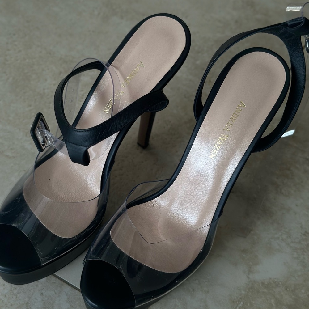 Elegant Black High Stiletto Heels with Platform Sole - Picture 5 of 7